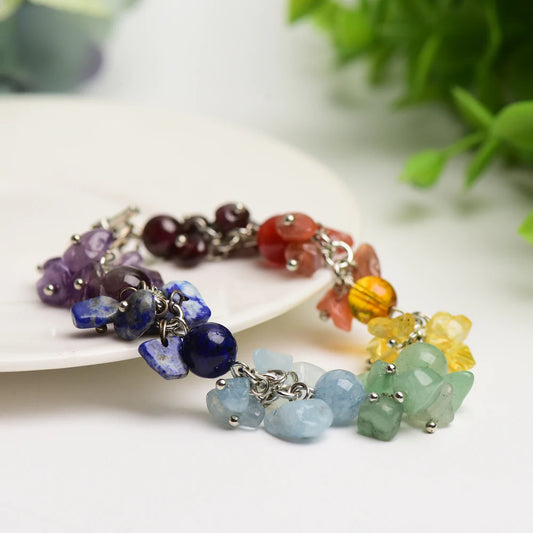 Chakra Drilled Chips Bracelet For Sale in Bulk- Wholesale