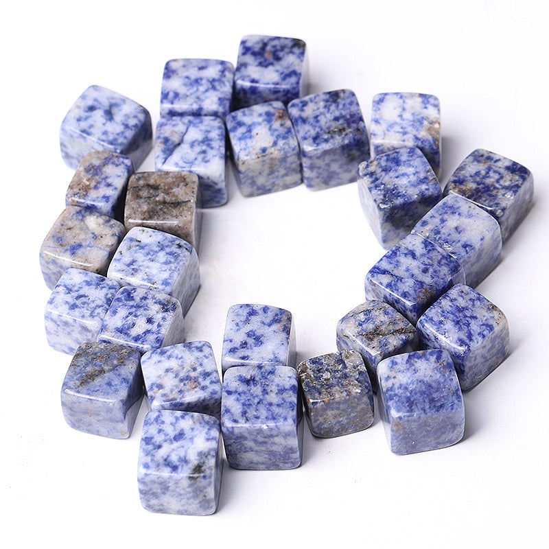 0.1kg Blue Spots Crystal Cubes bulk tumbled stone Best Crystal Wholesalers