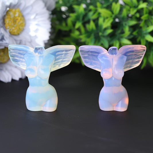 2" Crystal Model with Wings Crystal Carvings Model Bulk Best Crystal Wholesalers