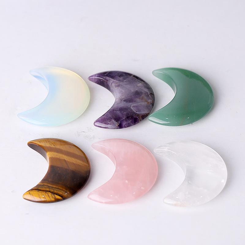 2“ Natural Crystal Moon Carvings Best Crystal Wholesalers