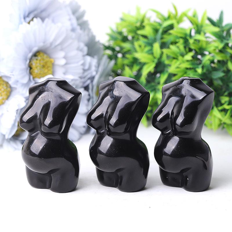 3" Black Obsidian Crystal Model Carvings Best Crystal Wholesalers
