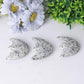 3" Kiwi Jasper Moon Crystal Carvings Best Crystal Wholesalers