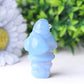2" Blue Opalite Santa Claus Crystal Carvings for Christmas Best Crystal Wholesalers