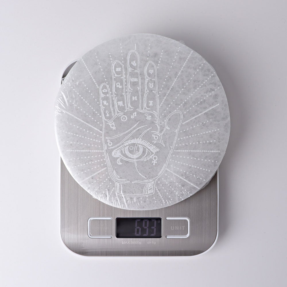 15cm Round Selenite Coaster Best Crystal Wholesalers