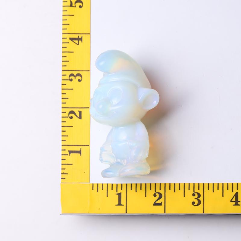 2.8" Opalite Smurfs Crystal Carvings Cartoon Bulk Best Crystal Wholesalers