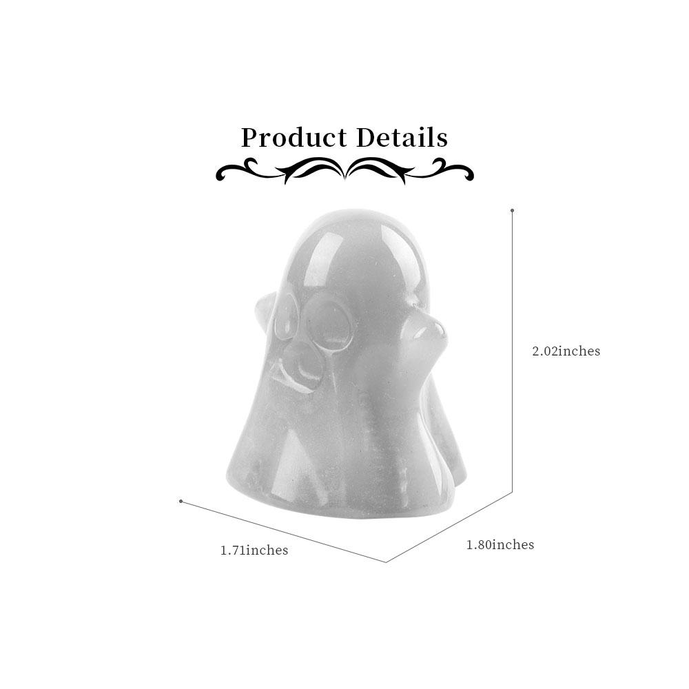 2" Hand Carved Serpentine Ghost