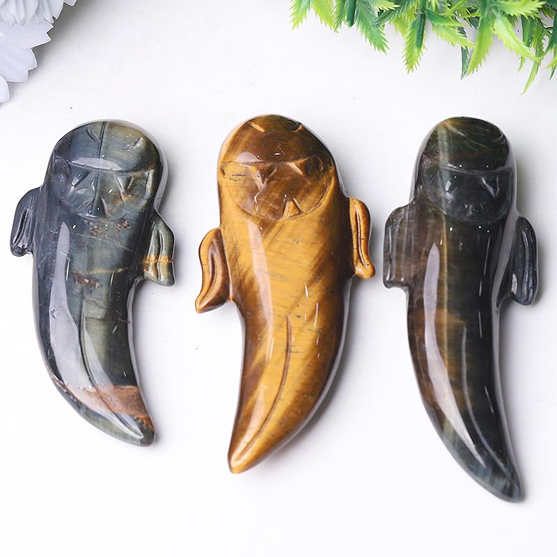 3" Tiger Eye Ghost Crystal Carvings for Halloween Best Crystal Wholesalers