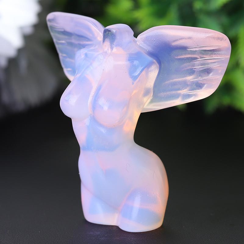 2" Crystal Model with Wings Crystal Carvings Model Bulk Best Crystal Wholesalers