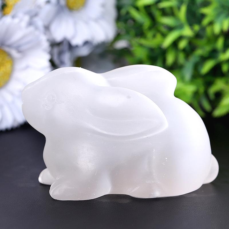 4" Rabbit Selenite Carvings Bulk Best Crystal Wholesalers