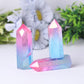 Pink and Blue Aura Clear Quartz Points Colorful Quartz Towers Points Bulk Best Crystal Wholesalers
