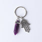 2.5“ Double Terminated Point with Devil's Eye Hand Key Chain for DIY Best Crystal Wholesalers