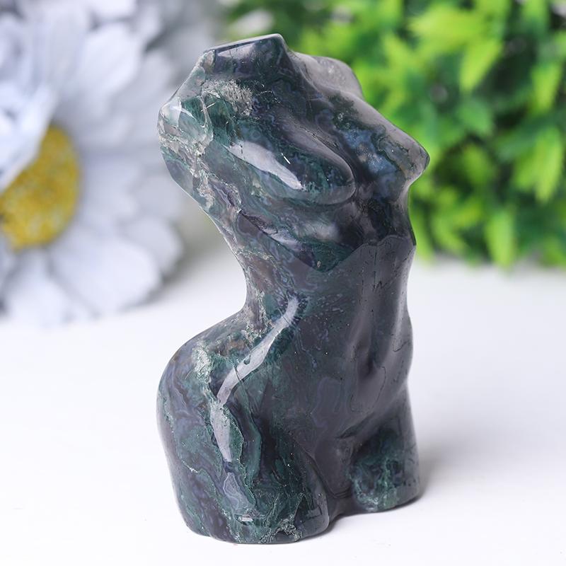 3“ Moss Agate Crystal Model Carvings Best Crystal Wholesalers