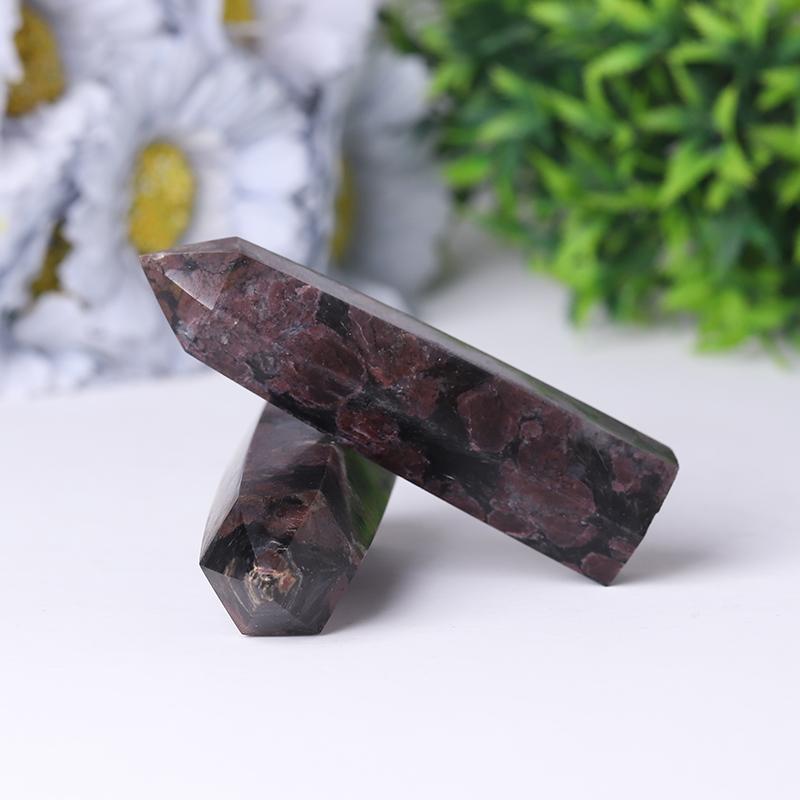 Natural High Quality Astrophlite with Garnet Towers Points Bulk for Fengshui Decoration Best Crystal Wholesalers