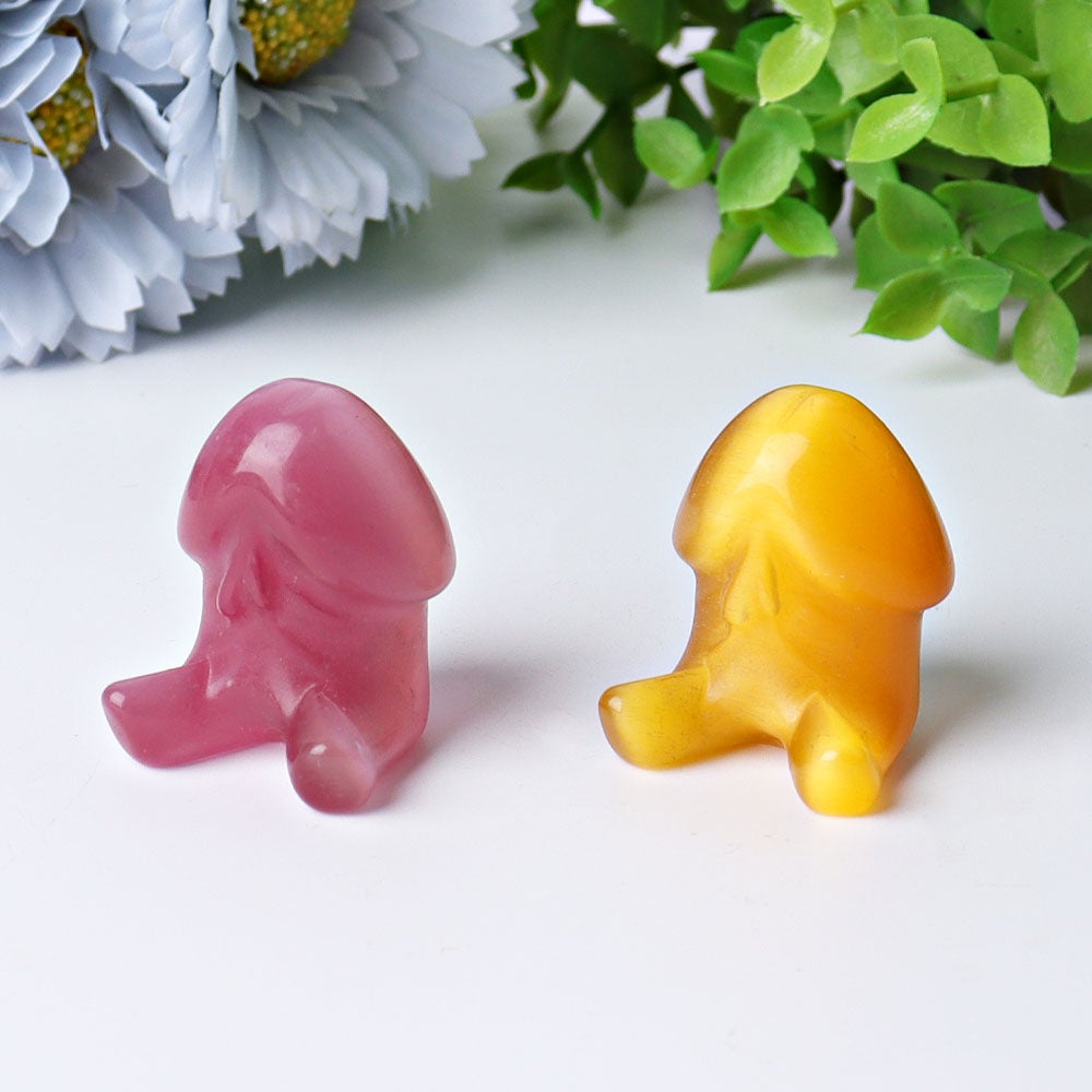 1.45" Cat‘s  Eye Priapus Crystal Carvings Best Crystal Wholesalers