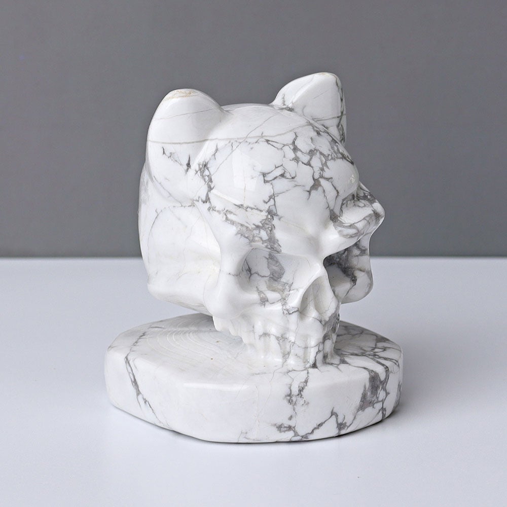 2.5" Howlite Skull Crystal Carvings Best Crystal Wholesalers