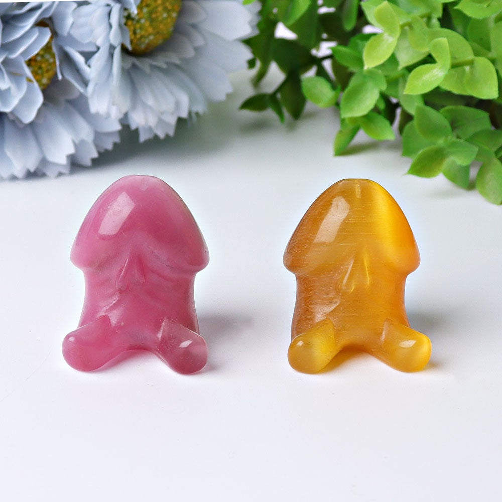 1.45" Cat‘s  Eye Priapus Crystal Carvings Best Crystal Wholesalers
