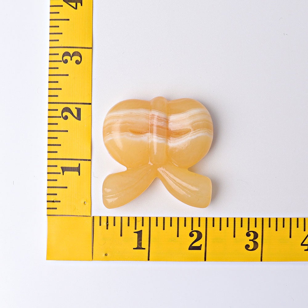 1.9" Orange Calcite Bow-Knot Crystal Carvings Best Crystal Wholesalers