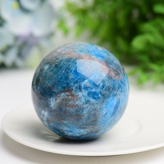 2.0"-3.0" Blue Apatite Crystal Sphere Bulk Crystal wholesale suppliers