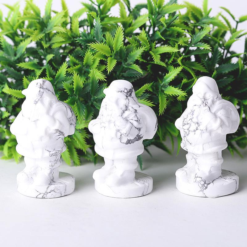 2" Howlite Santa Claus Crystal Carvings for Christmas Best Crystal Wholesalers