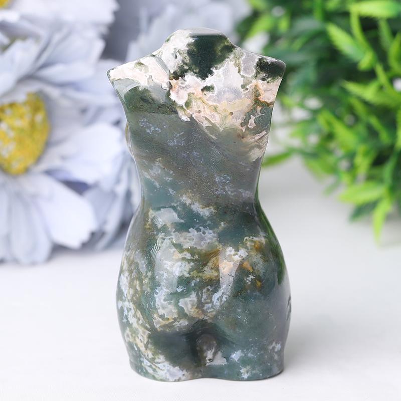 3" Moss Agate Crystal Model Carvings Best Crystal Wholesalers