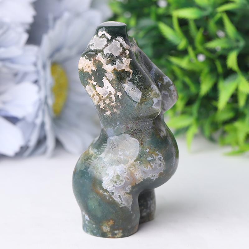 3" Moss Agate Crystal Model Carvings Best Crystal Wholesalers