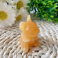 2.4" High Quality Yellow Calcite French Bulldog Carving Animal Bulk Crystal Dog For Home Decor Best Crystal Wholesalers