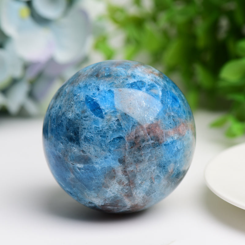 2.0"-3.0" Blue Apatite Crystal Sphere Bulk Crystal wholesale suppliers