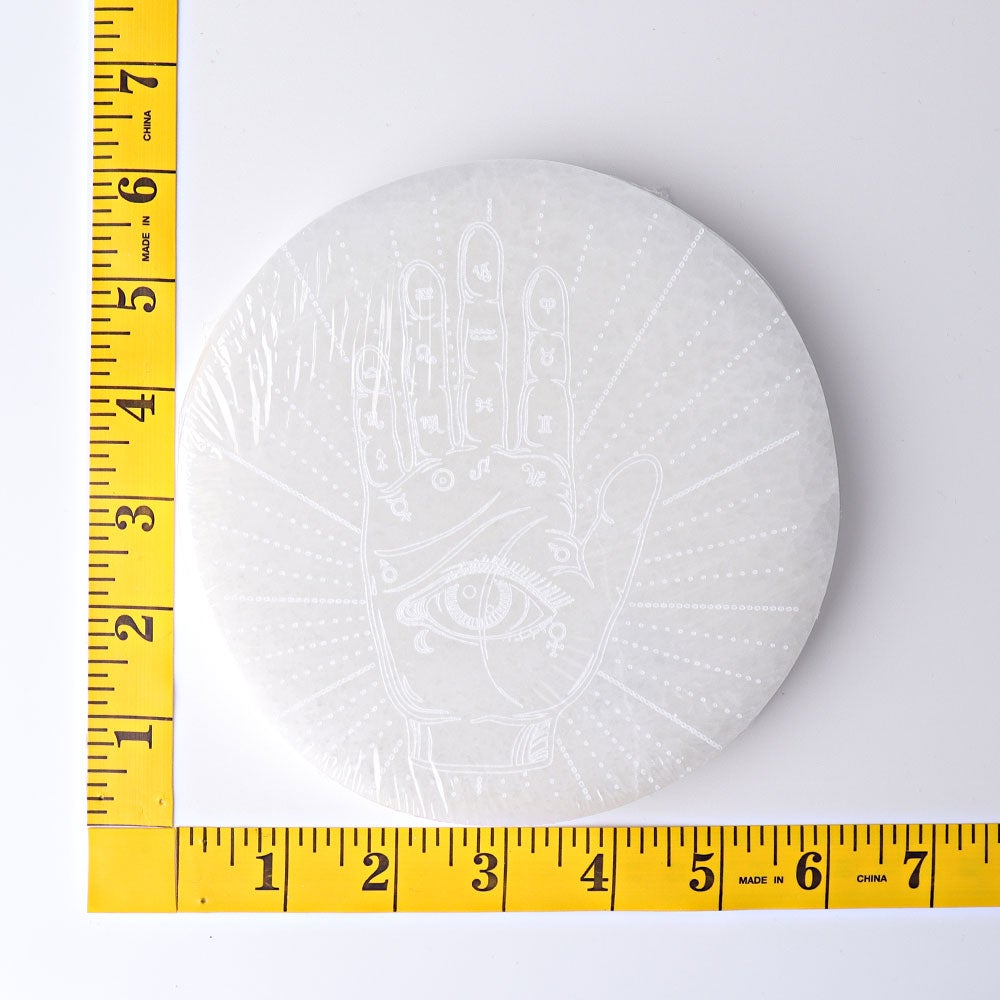 15cm Round Selenite Coaster Best Crystal Wholesalers