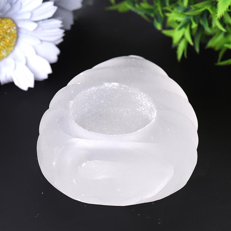 4.5" Shell Shape Selenite Candle Holder Bulk Best Crystal Wholesalers