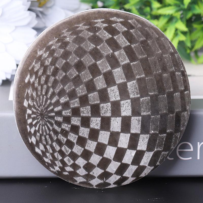 4" Selenite Plate with Print Bulk Best Crystal Wholesalers