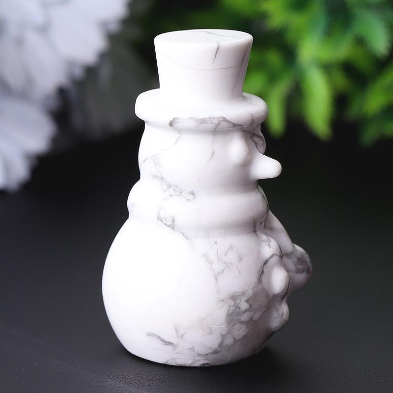 2.35" Howlite Snowman Crystal Carvings Best Crystal Wholesalers