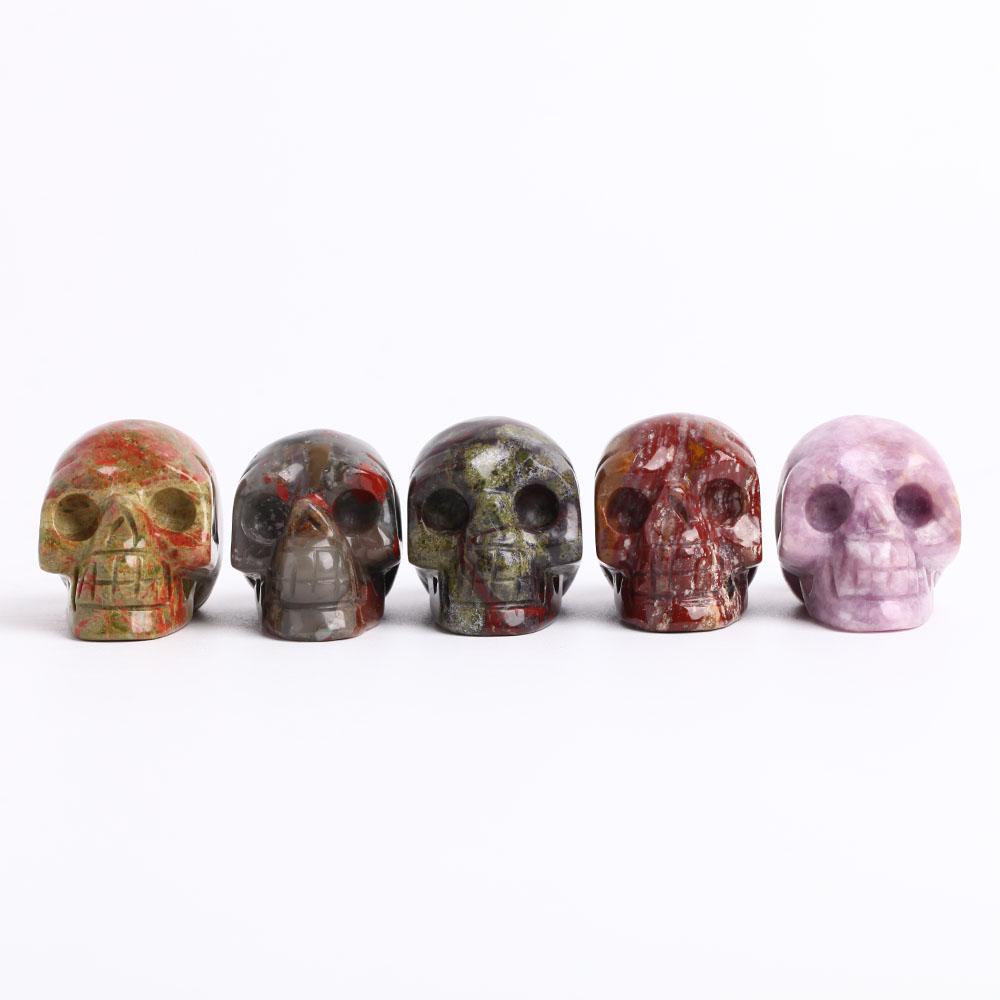 2" Unakite Crystal Skull Carvings Best Crystal Wholesalers