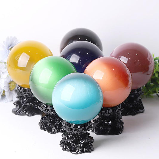 95mm Cat Eye Crystal Spheres Best Crystal Wholesalers