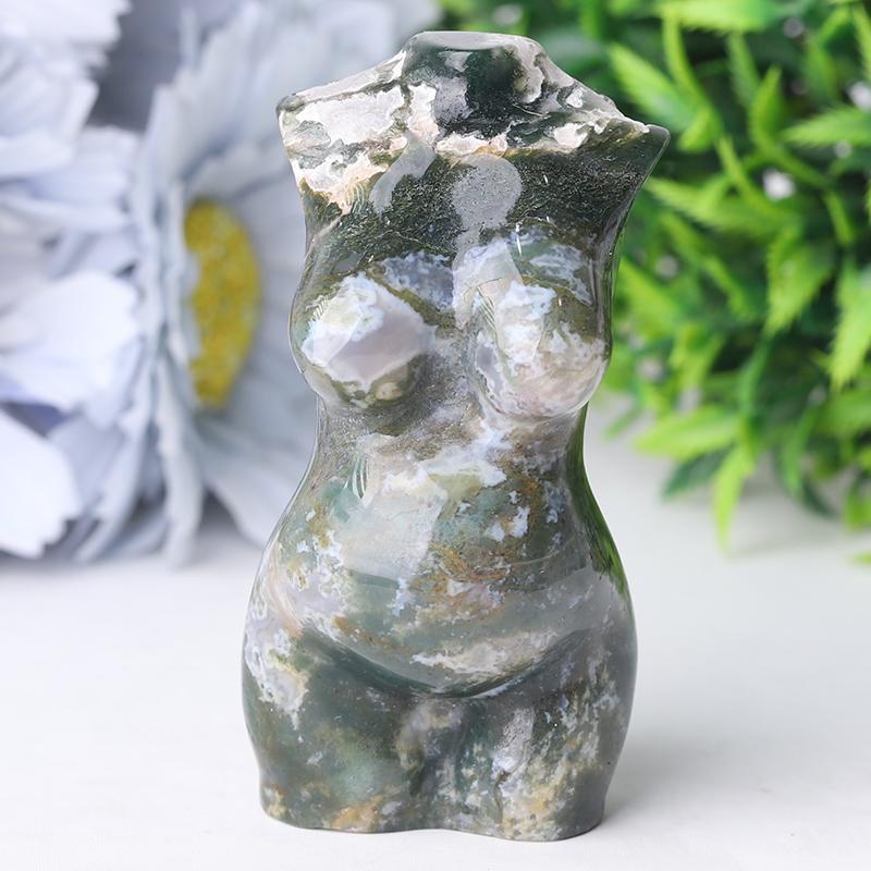 3" Moss Agate Crystal Model Carvings Best Crystal Wholesalers