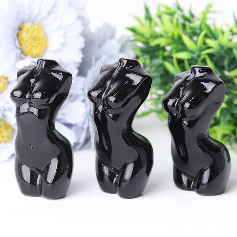 3" Black Obsidian Crystal Model Carvings Best Crystal Wholesalers