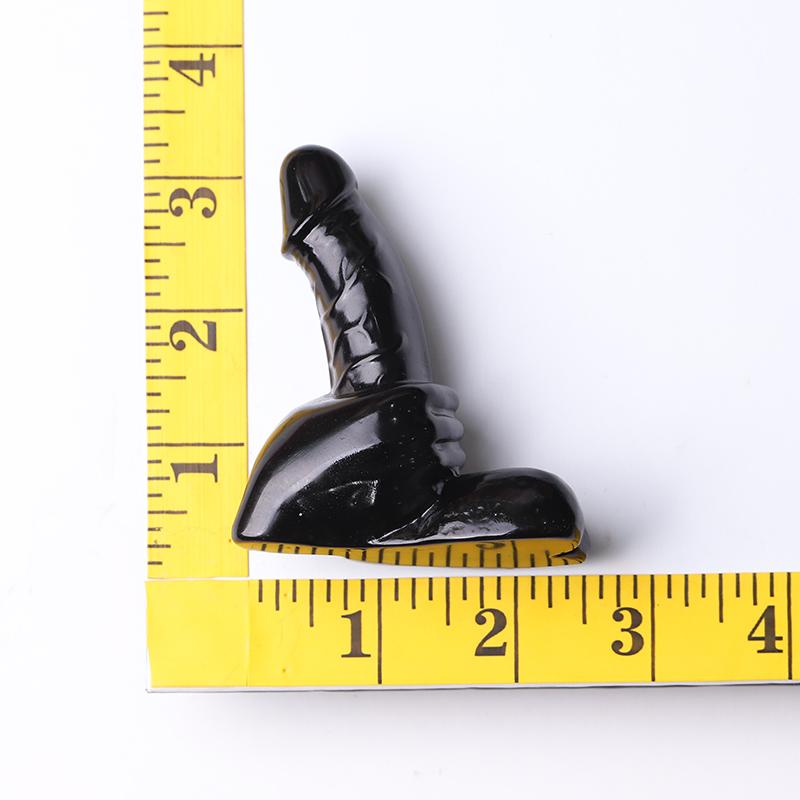 2.5-3.0" Black Obsidian Penis Crystal Carvings Model Bulk Best Crystal Wholesalers