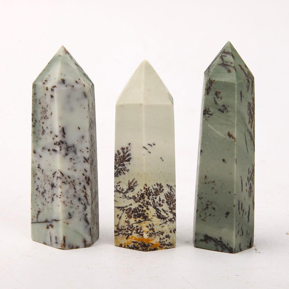 Set of 3 Grass Jasper Towers Points Bulk Best Crystal Wholesalers
