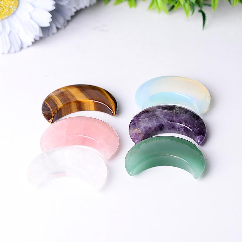 2“ Natural Crystal Moon Carvings Best Crystal Wholesalers