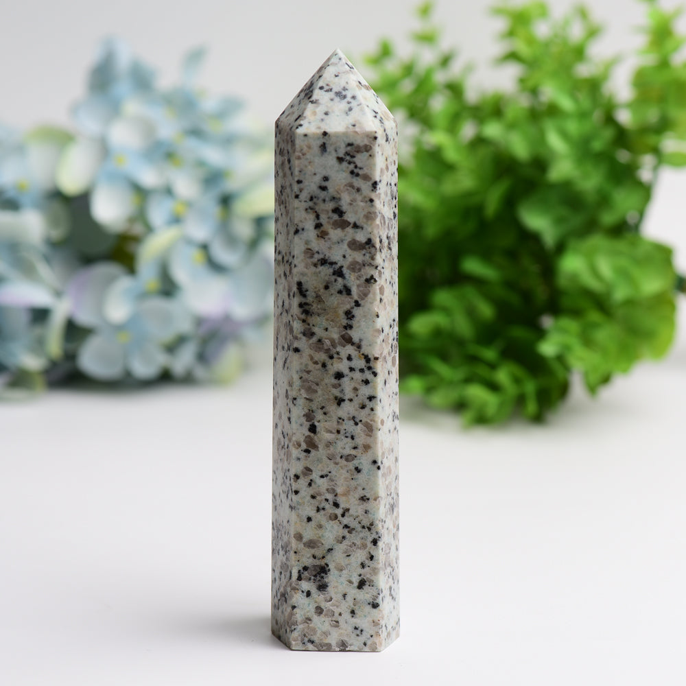 6.0"-8.0" Kiwi Jasper Crystal Tower Buk Crystal wholesale suppliers