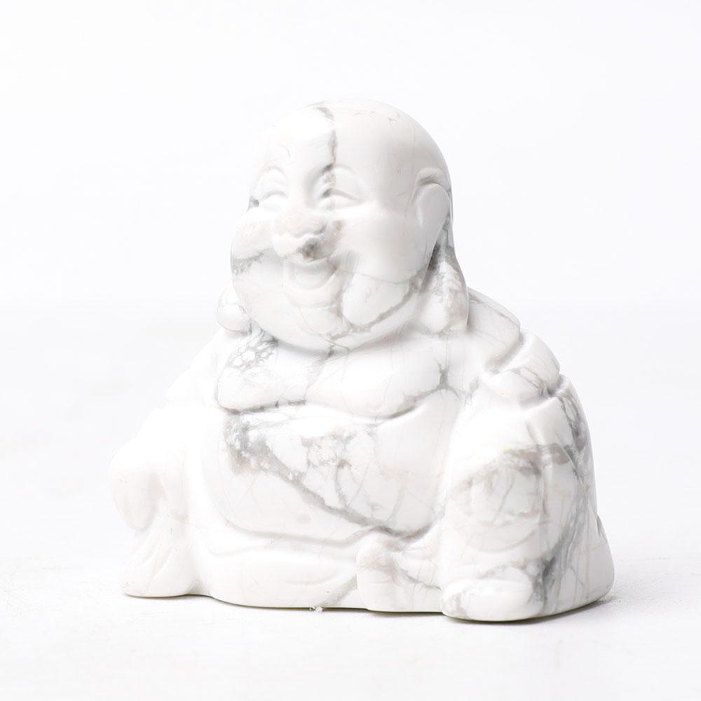 1.5" Howlite Buddha Crystal Carvings Model Bulk Best Crystal Wholesalers