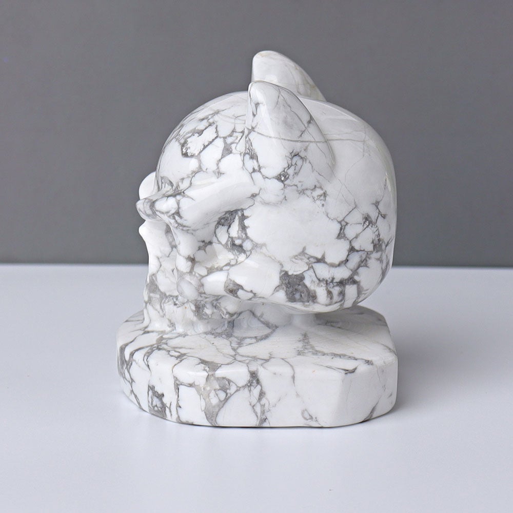 2.5" Howlite Skull Crystal Carvings Best Crystal Wholesalers